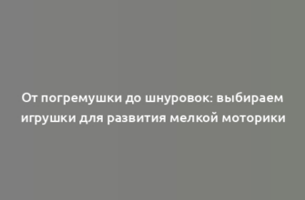 От погремушки до шнуровок: выбираем игрушки для развития мелкой моторики