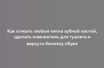 Как отмыть любые пятна зубной пастой, сделать освежитель для туалета и вернуть белизну обуви