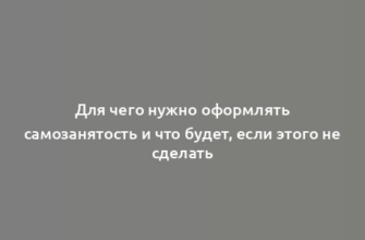 Для чего нужно оформлять самозанятость и что будет, если этого не сделать