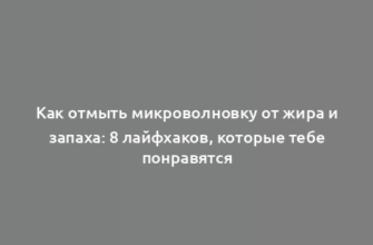 Как отмыть микроволновку от жира и запаха: 8 лайфхаков, которые тебе понравятся