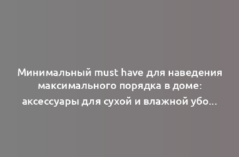 Минимальный must have для наведения максимального порядка в доме: аксессуары для сухой и влажной уборки